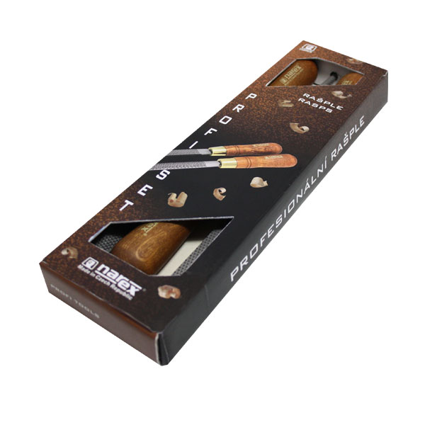 Narex raspsett fin 3stk flat- rund-buet 200mm