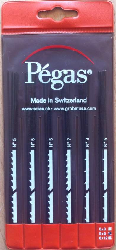 Pegas kontursagblad sett 6 x6stk