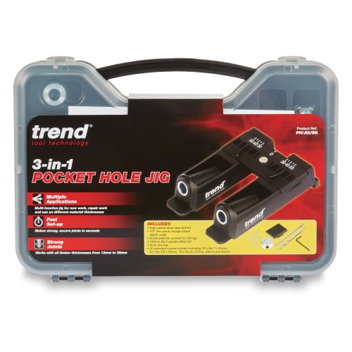 Trend pocket hole jigg 3-i-1 sett