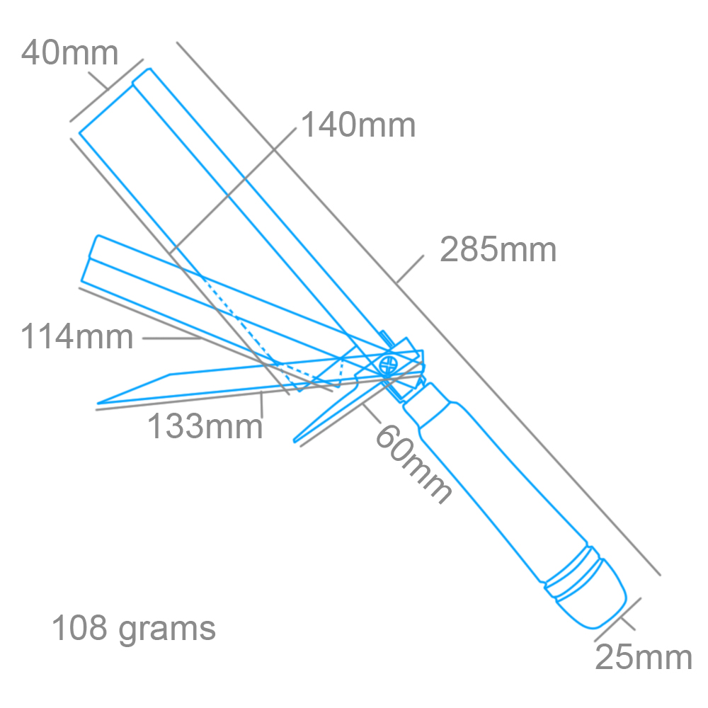 Mc sagsett 4 blader 28cm m/håndtak
