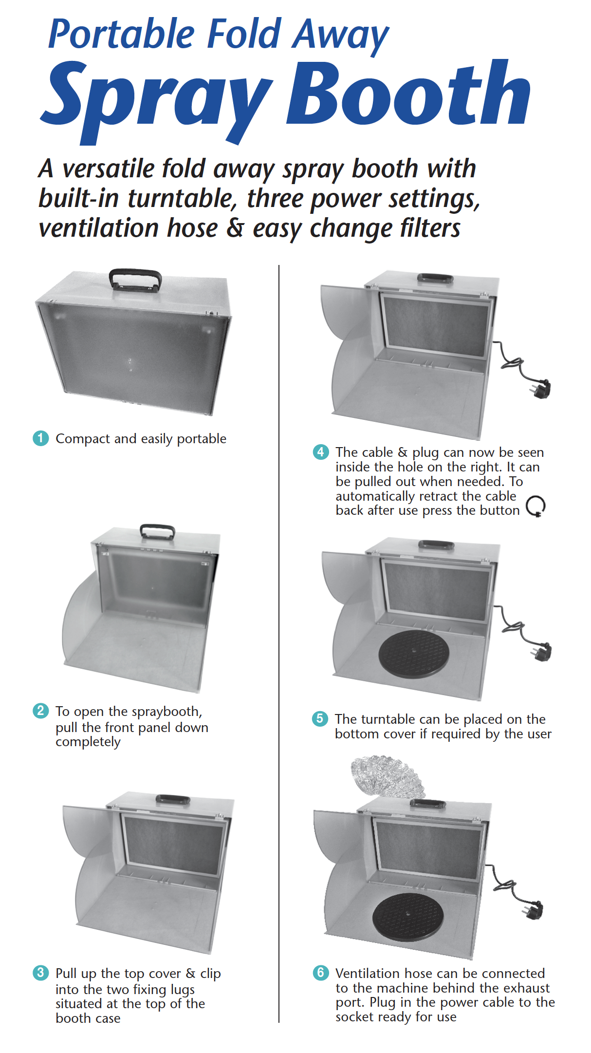 Sp airbrush spray boks 40x47x3