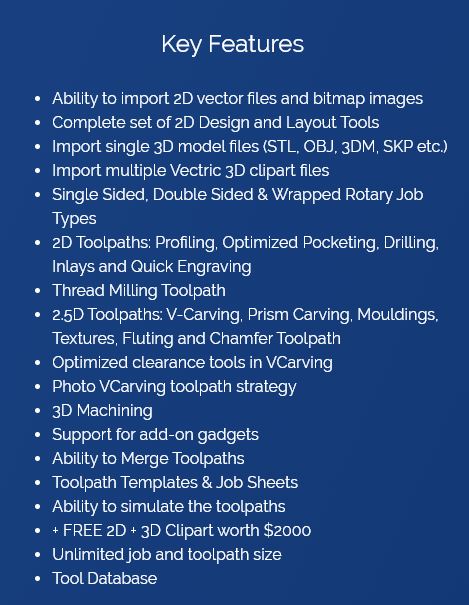 Vectric Vcarve Pro program lisens