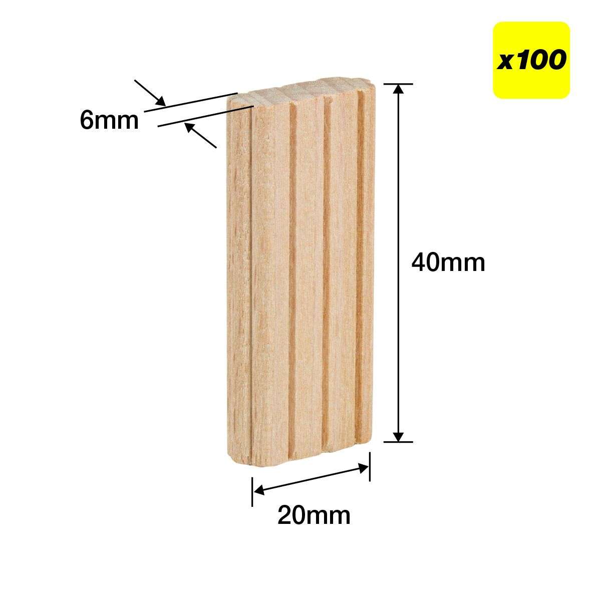 Trend plugg Domino 6x40mm 100stk
