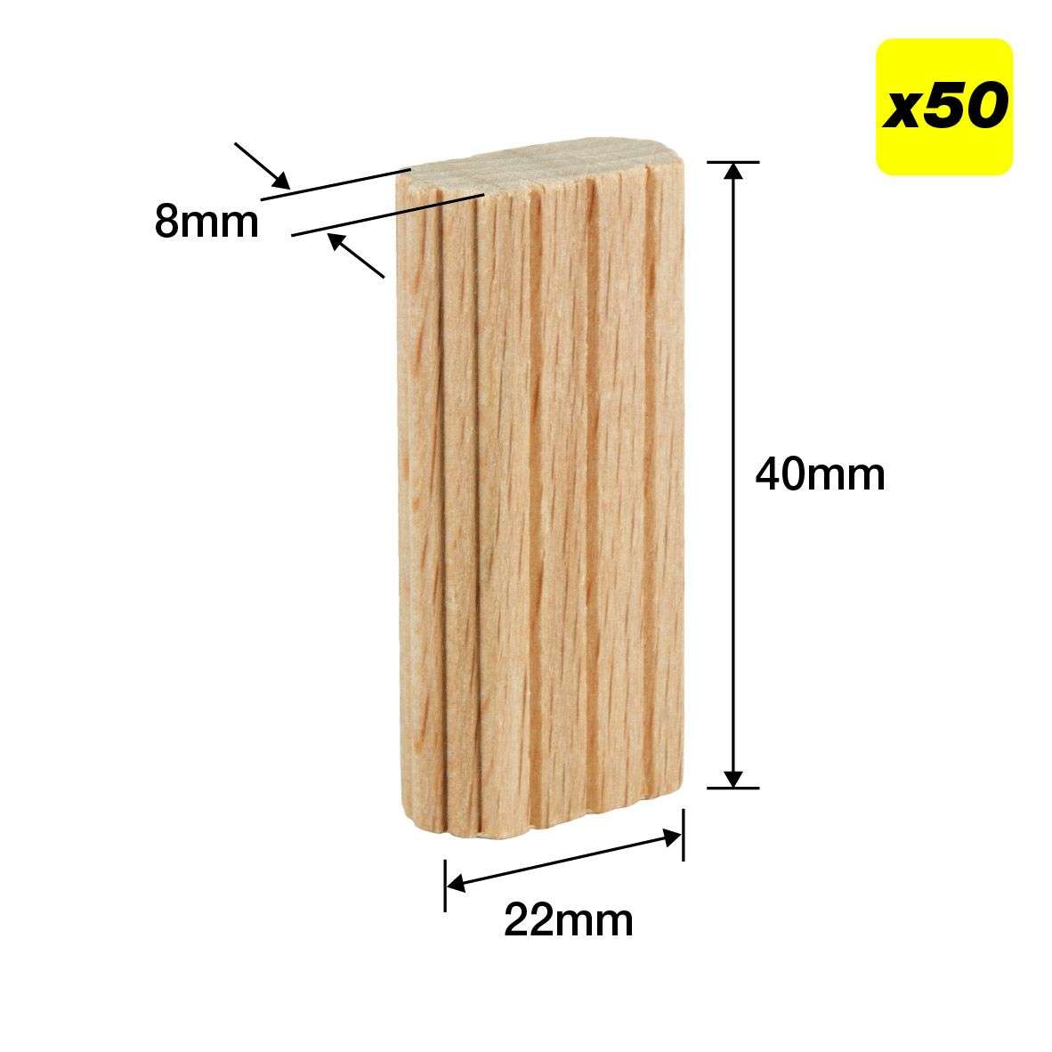 Trend plugg Domino 8x40mm 50stk