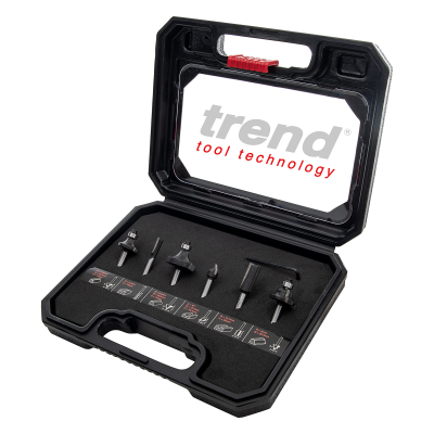 Trend fresesett 6 dl 8mm skaft levert i koffert